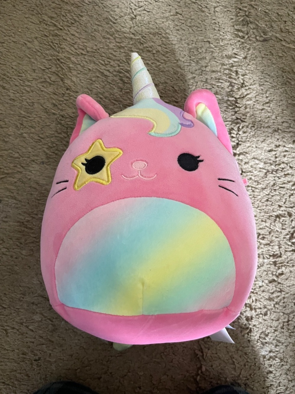 Pink Rainbow Unicorn Cat Plush- squishmallow